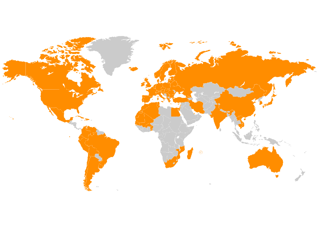 Plus de 80 partenaires dans le monde